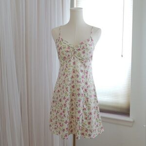 Aeropostale Floral Print Spaghetti Strap Dress